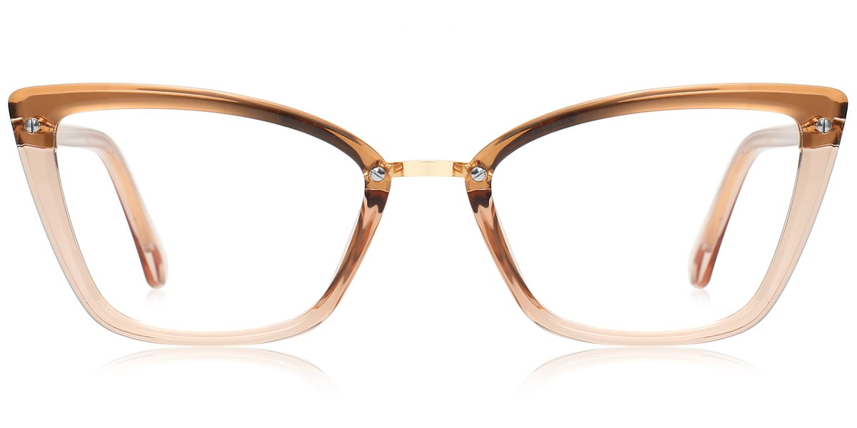 Cat Eye Frame translucent-brown