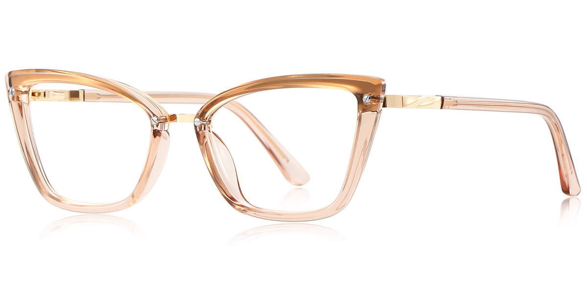 Cat Eye Frame translucent-brown