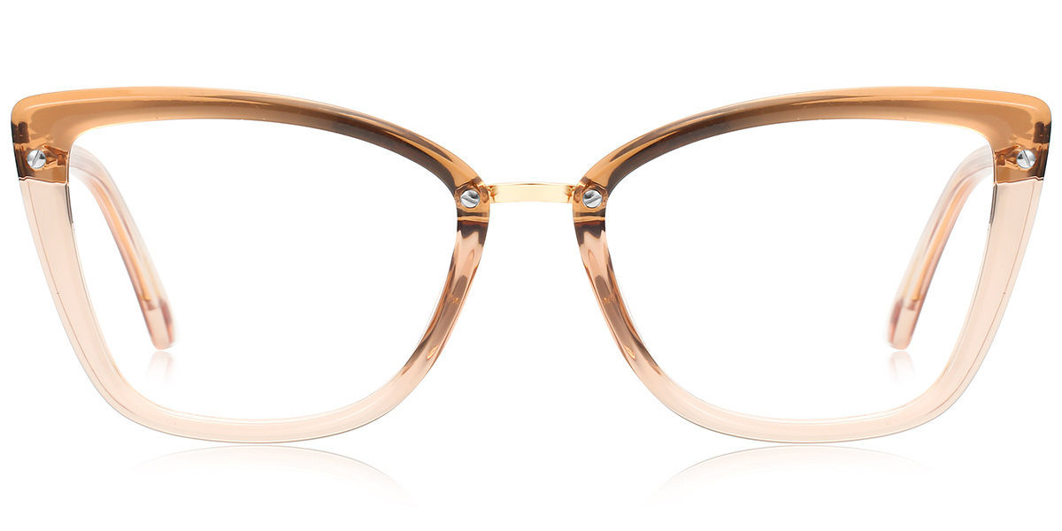 Cat Eye Frame translucent-brown