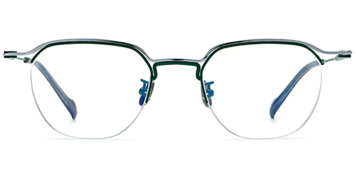 Titanium Square Frame silver-green