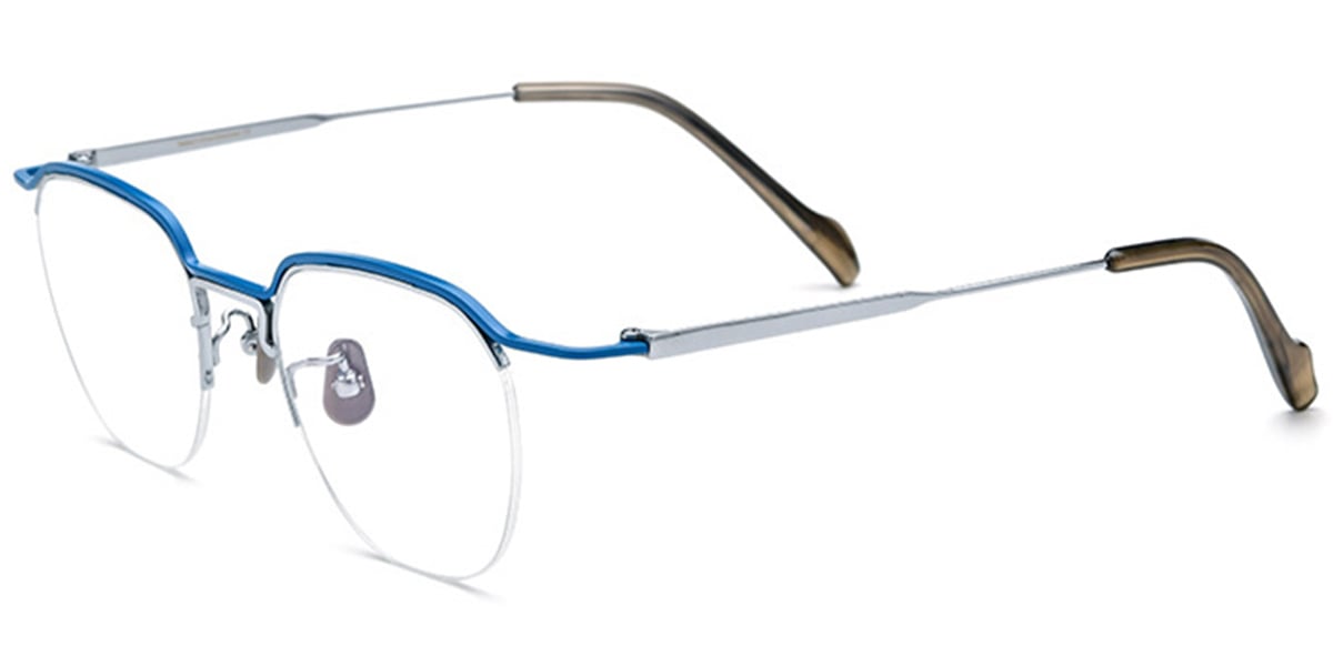 Titanium Square Frame silver-blue