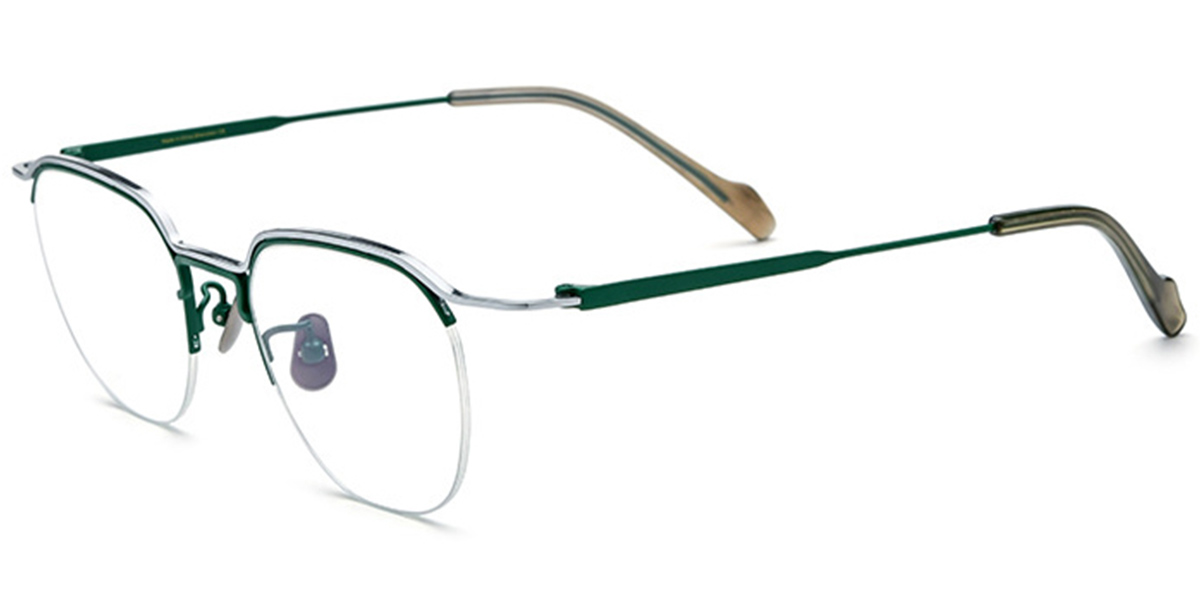 Titanium Square Frame silver-green