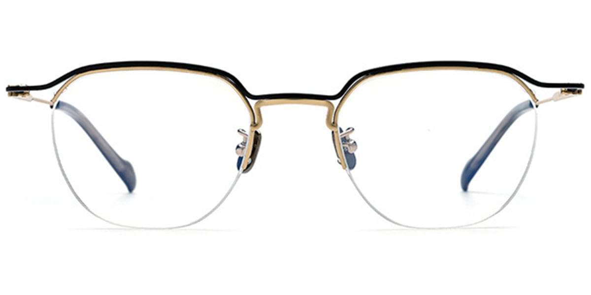 Titanium Square Frame black-gold