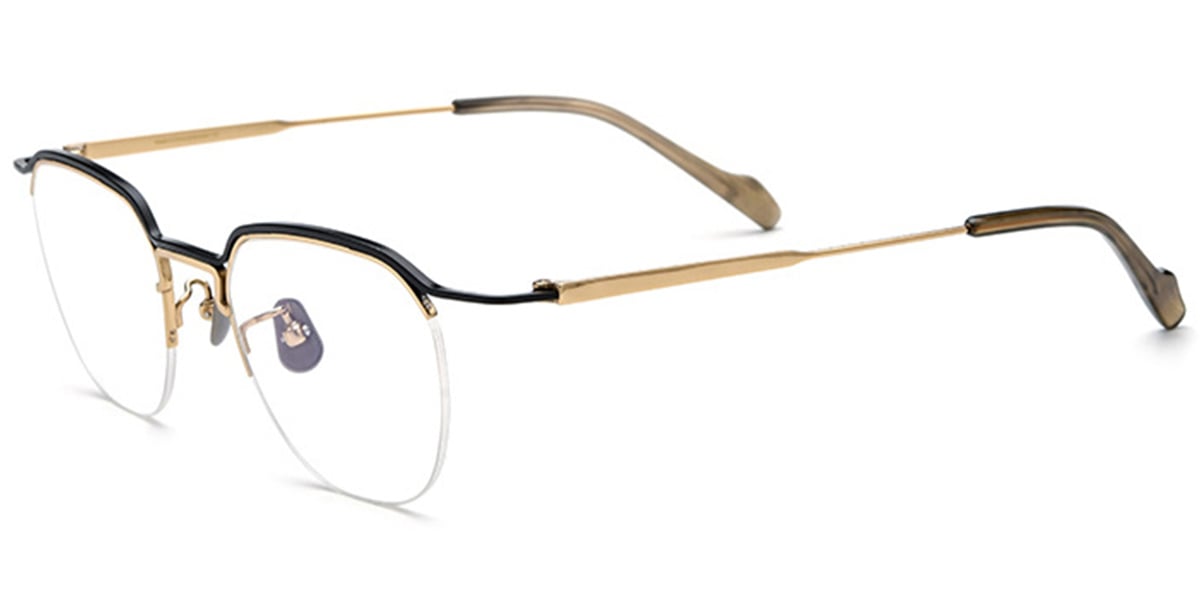 Titanium Square Frame black-gold