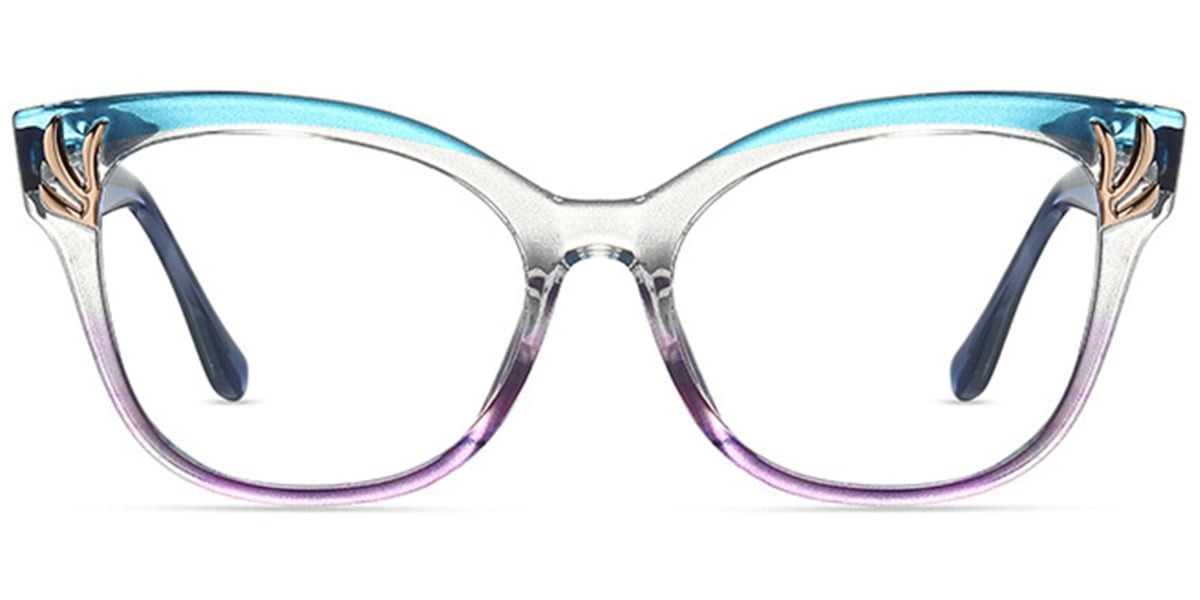 Cat Eye Frame pattern-purple