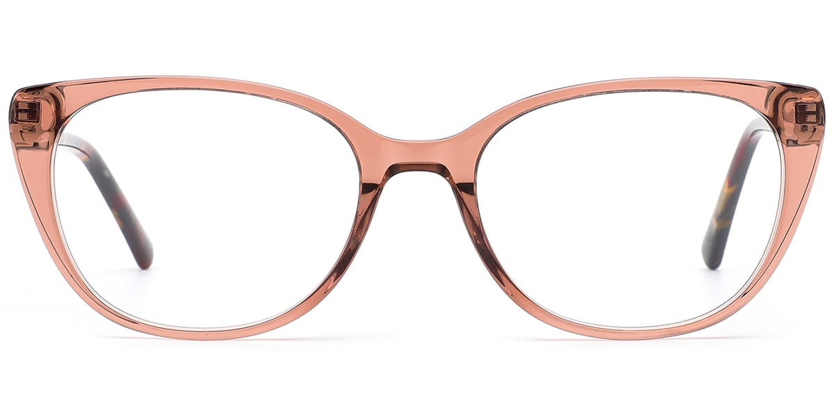 Acetate Cat Eye Frame translucent-brown