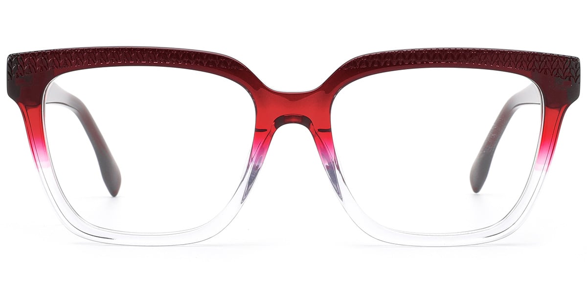 Acetate Square Frame gradient_red