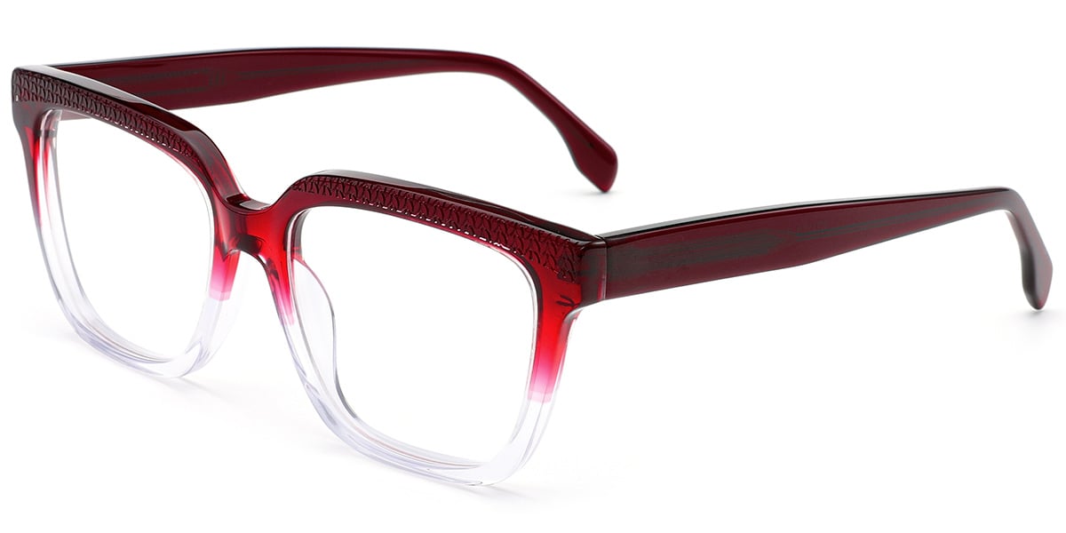 Acetate Square Frame gradient_red