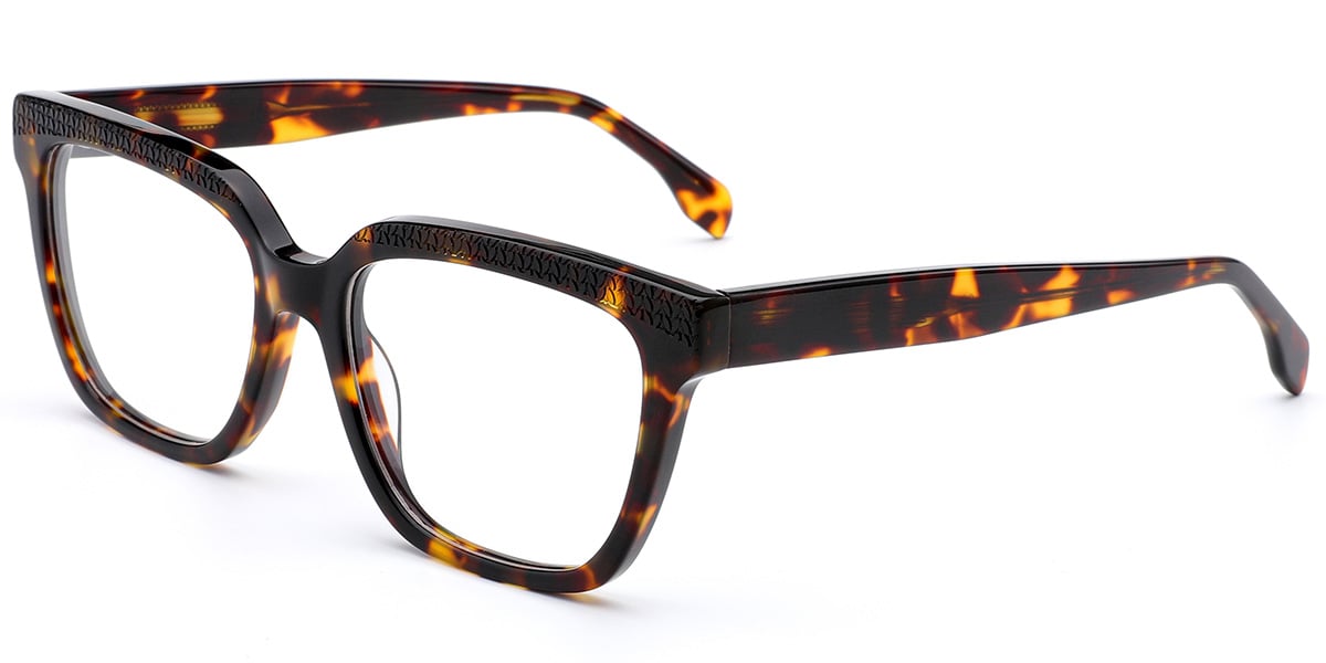 Acetate Square Frame tortoiseshell