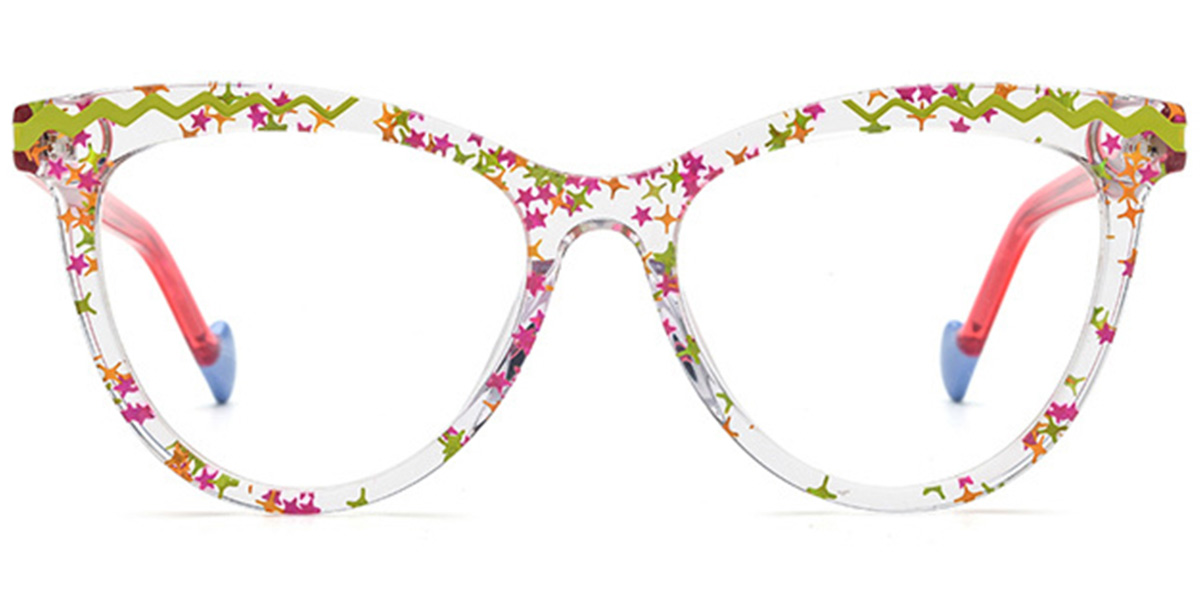 Acetate Cat Eye Frame pattern-translucent