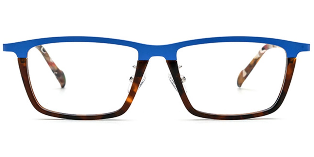 Titanium Rectangle Frame pattern-blue