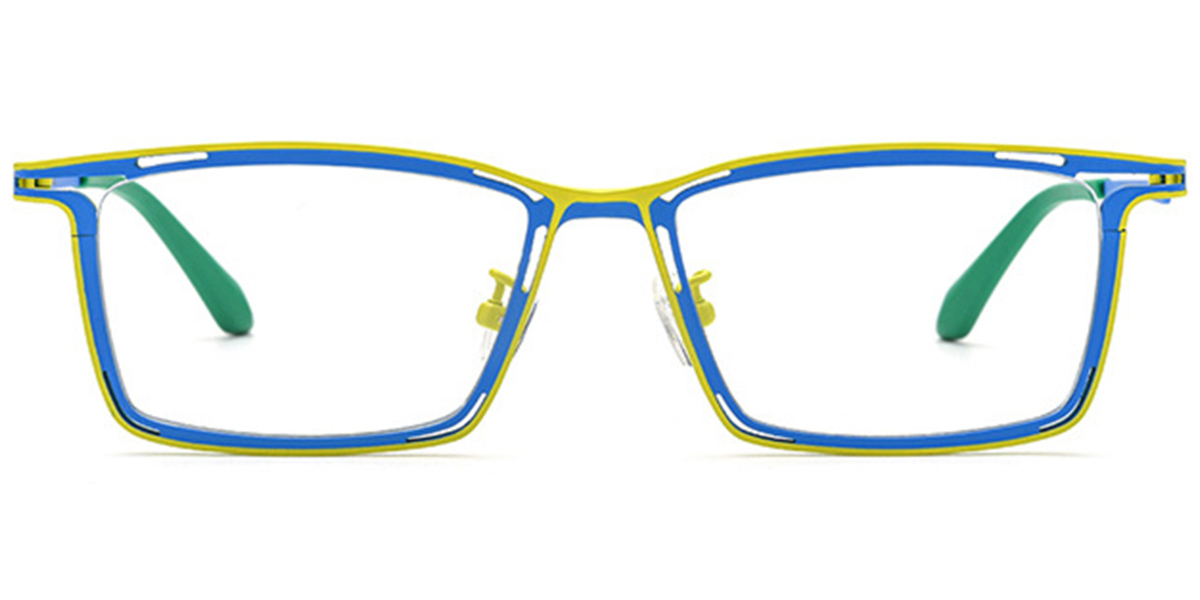 Titanium Rectangle Frame pattern-blue