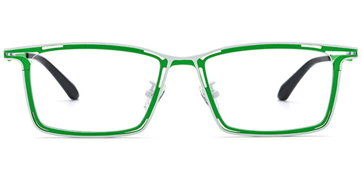 Titanium Rectangle Frame pattern-green