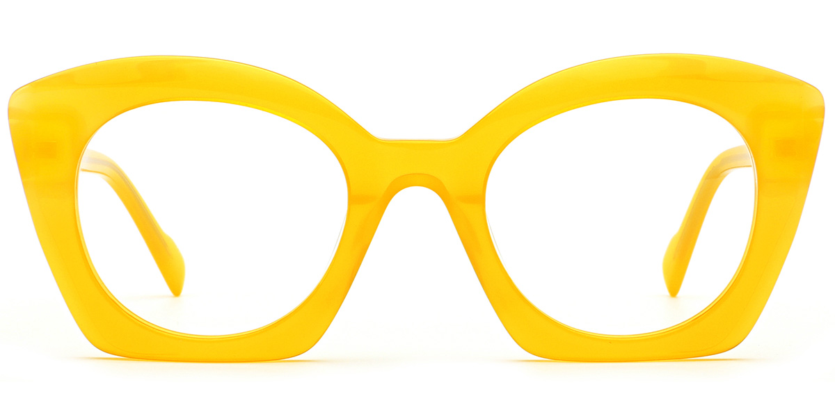 Acetate Square Frame yellow