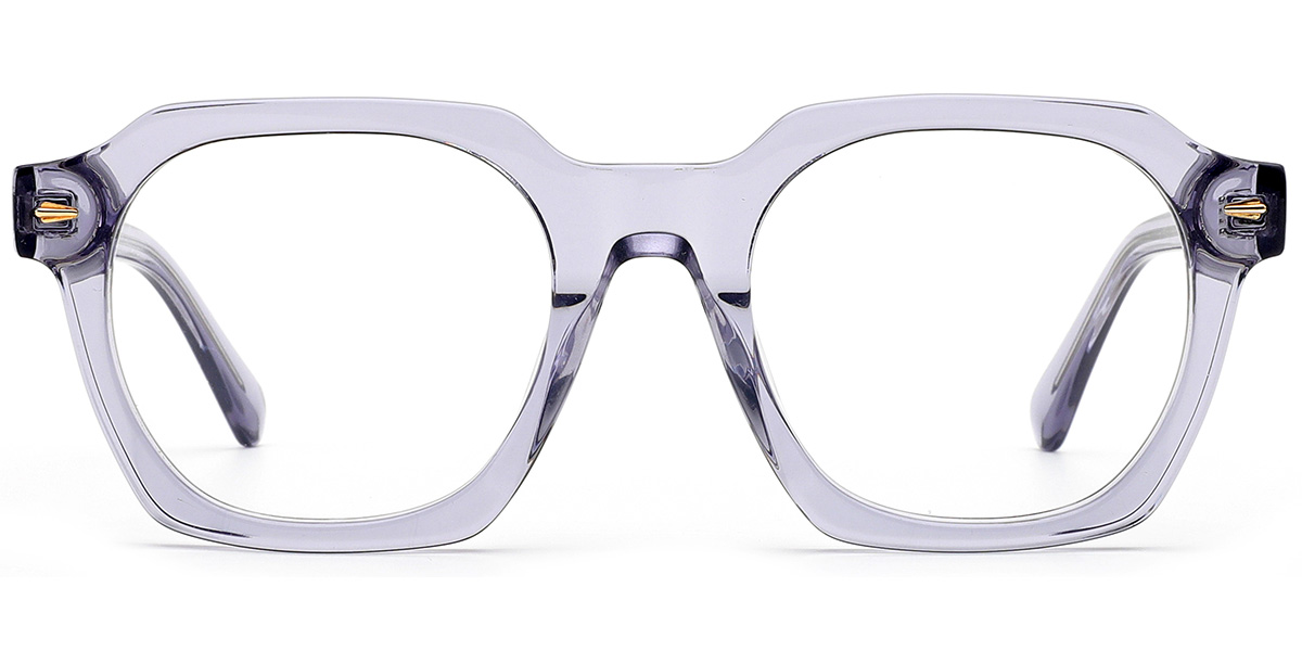 Acetate Square Frame translucent-grey