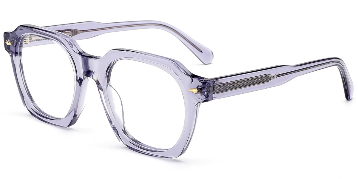 Acetate Square Frame translucent-grey