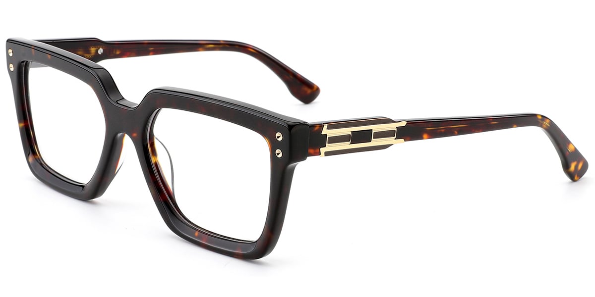 Acetate Square Frame tortoiseshell