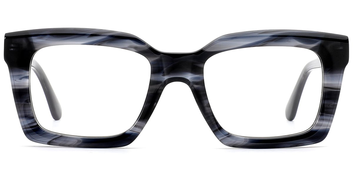 Acetate Square Frame pattern-grey