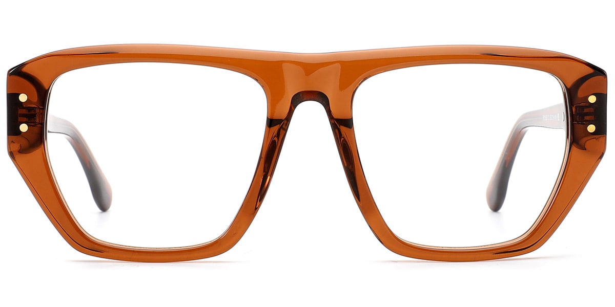 Acetate Square Frame translucent-brown