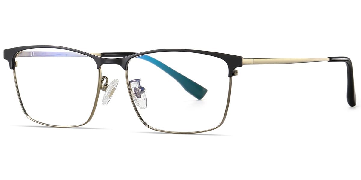 Titanium Rectangle Frame black-gold