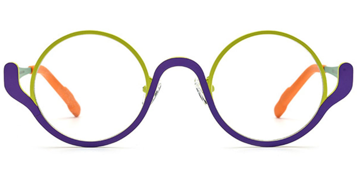 Titanium Round Frame pattern-purple