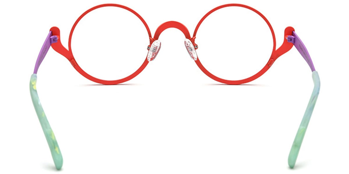 Titanium Round Frame pattern-white