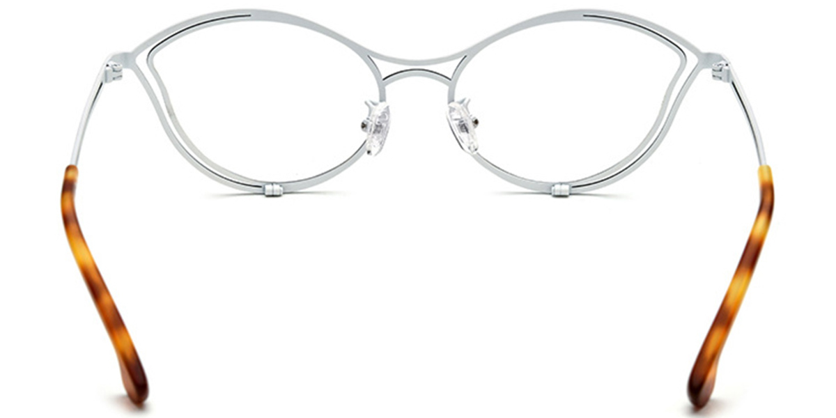 Titanium Cat Eye Frame pattern-white