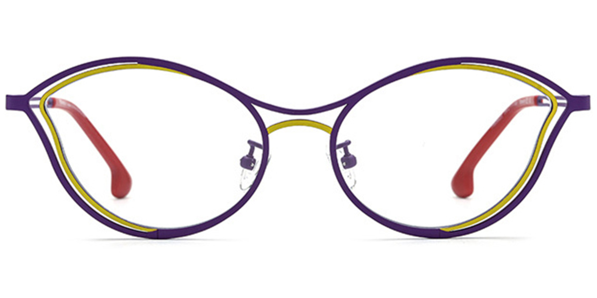 Titanium Cat Eye Frame pattern-purple