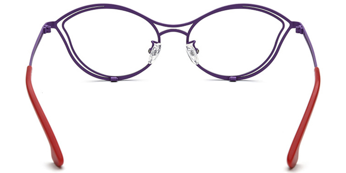 Titanium Cat Eye Frame pattern-purple