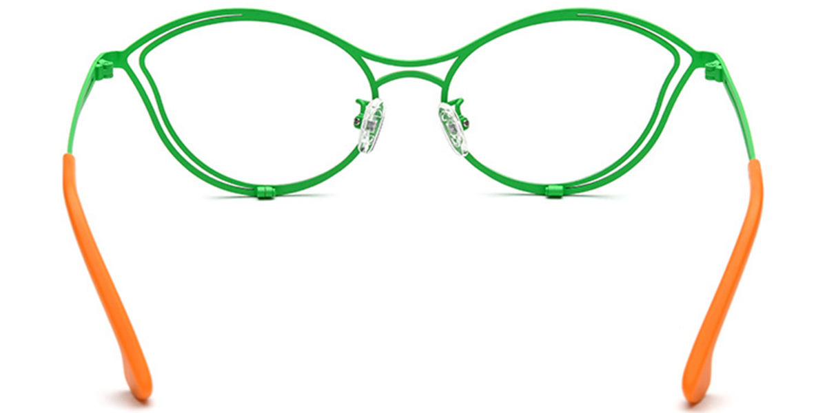 Titanium Cat Eye Frame pattern-green