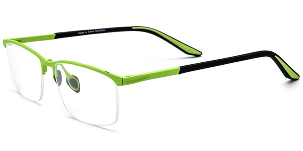 Titanium Rectangle Frame green