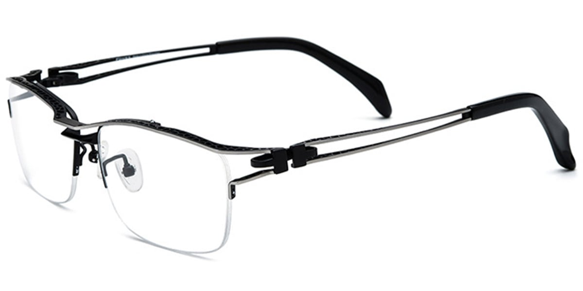 Titanium Rectangle Frame silver-black