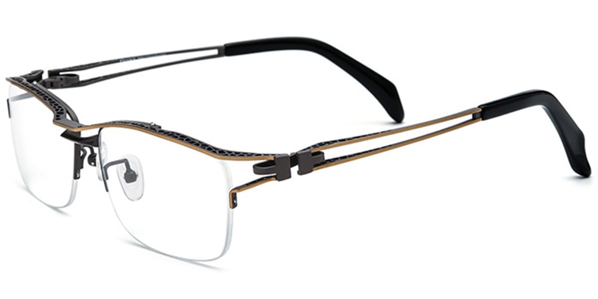 Titanium Rectangle Frame brown