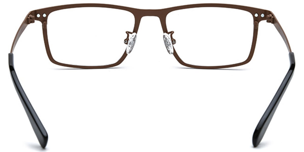 Titanium Rectangle Frame pattern-brown