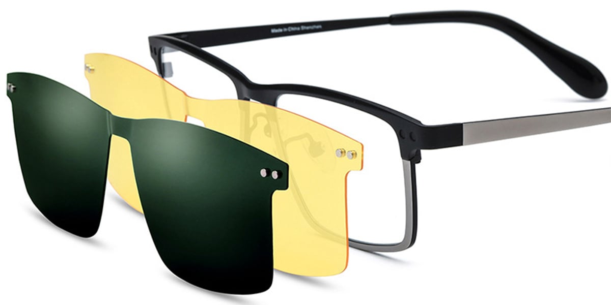 Titanium Rectangle Frame black-silver