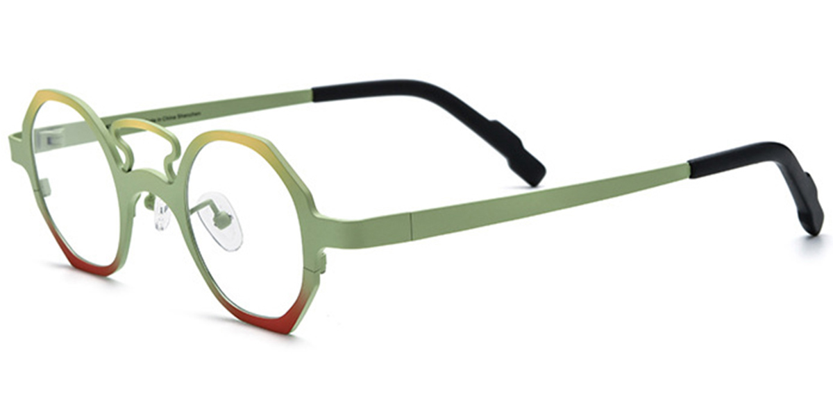 Titanium Geometric Frame gradient_green