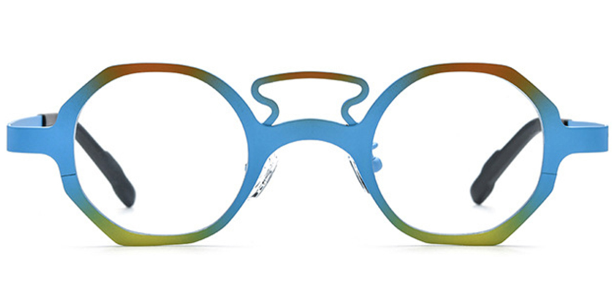 Titanium Geometric Frame pattern-blue