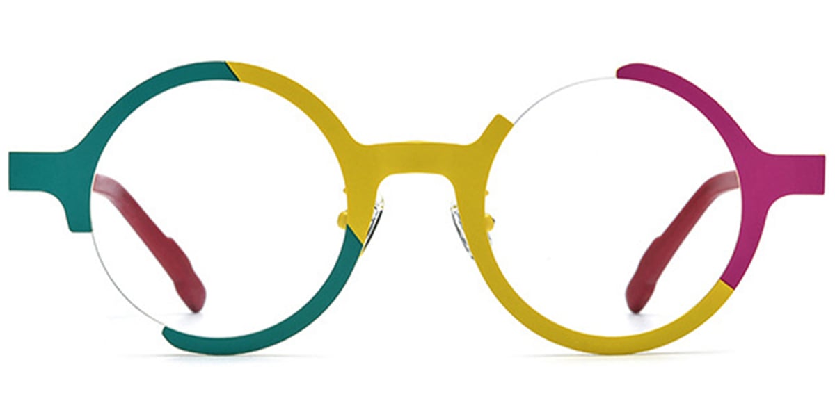 Titanium Round Frame pattern-yellow