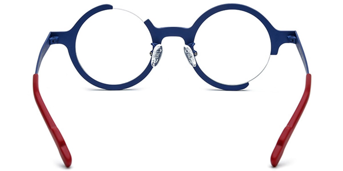 Titanium Round Frame pattern-blue