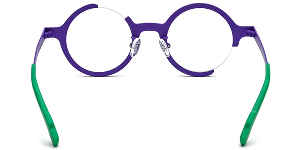 Titanium Round Frame pattern-purple