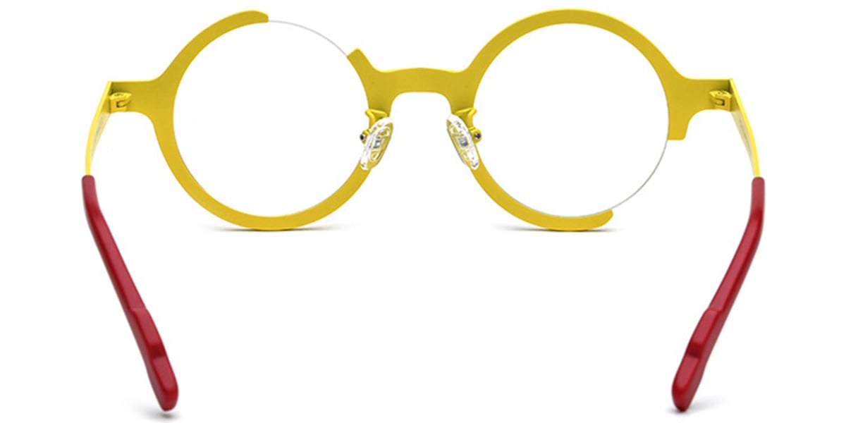 Titanium Round Frame pattern-yellow