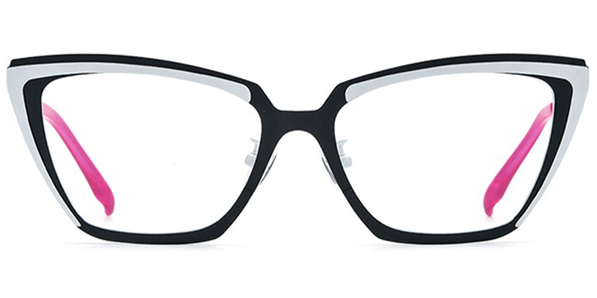 Titanium Cat Eye Frame pattern-black