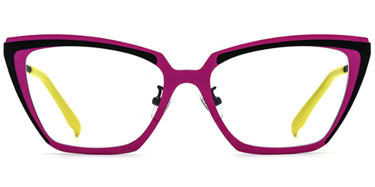 Titanium Cat Eye Frame pattern-pink