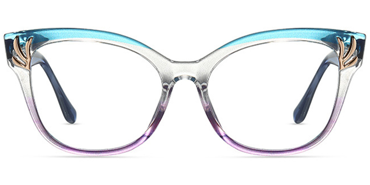 Cat Eye Frame pattern-purple