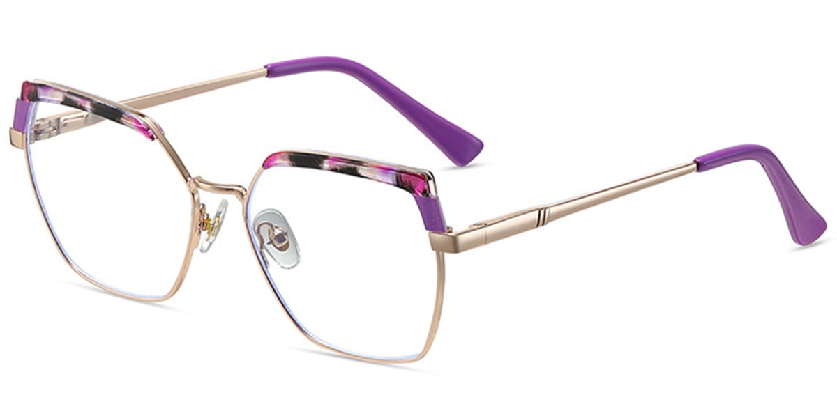 Browline Frame pattern-purple