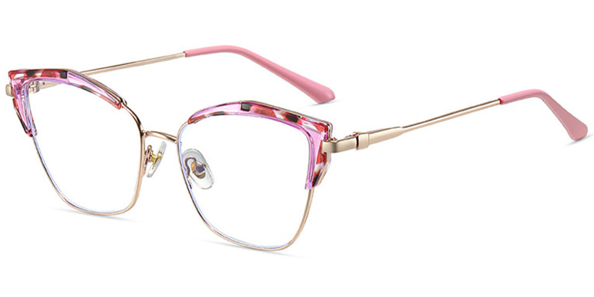 Cat Eye Frame pattern-pink