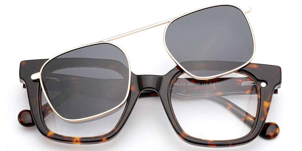 Acetate Square Frame tortoiseshell