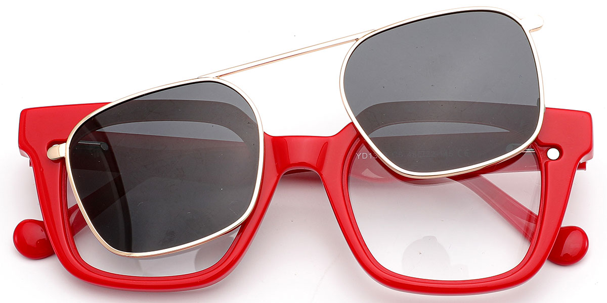 Acetate Square Frame red