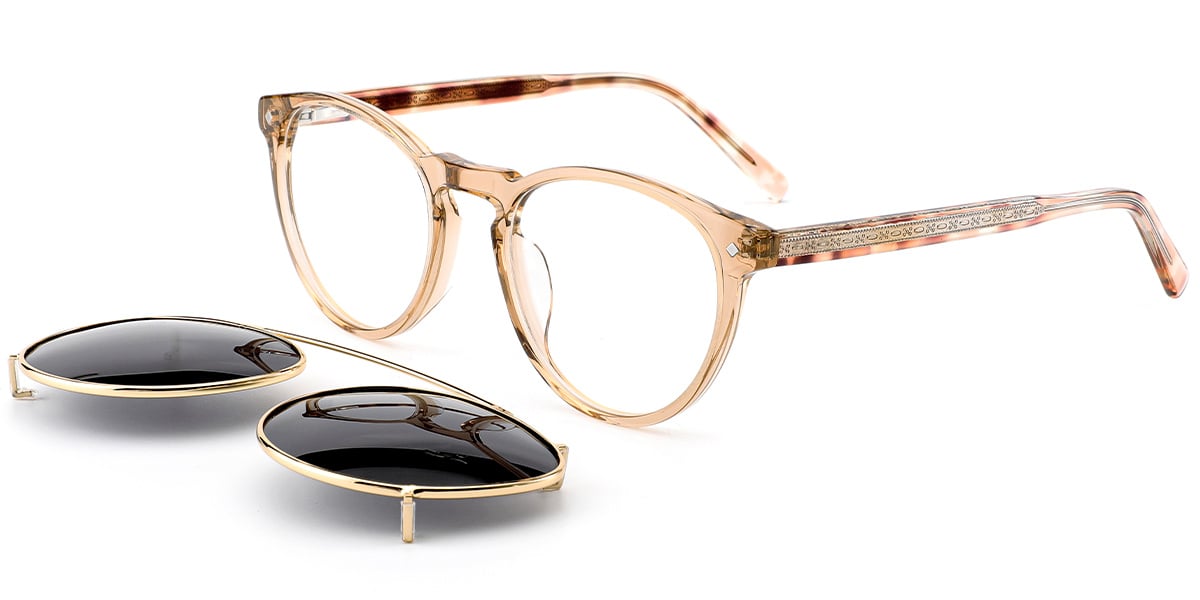 Acetate Oval Frame translucent-brown