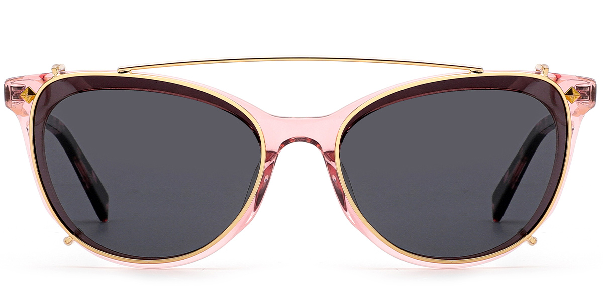 Acetate Cat Eye Frame translucent-pink